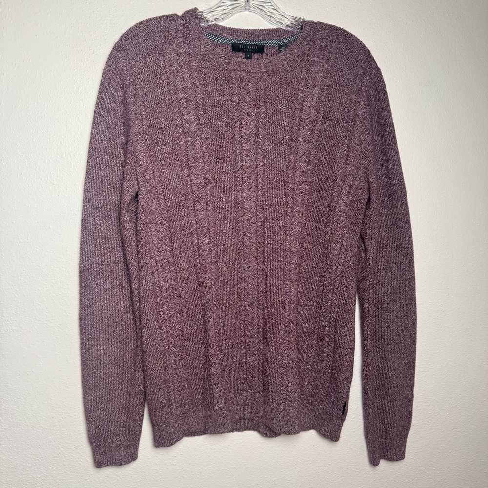Ted Baker London‎ Men's Heathered Purple Crewneck Sweater